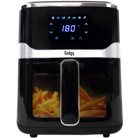 Gadgy Friteuse à air chaud 5L avec Fenêtre – Airfryer sans Huile 1400W – Revêtement antiadhésif – Température réglable 80°C à 20