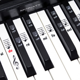 Autocollants pour notes de piano + clavier pour 49 | 61 | 76 | 88 touches + Ebook gratuit | kit complet premium pour touches noi