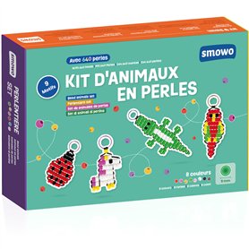 Smowo® Kit de Loisirs Créatifs avec Perles pour 9 Porte-clés Animaux - Cadeau de Bricolage Enfant avec Scoubidou