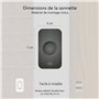 Sonnette sans Fil ELRO DB3000 avec 2 Récepteurs Plug-in, Étanche, 64 Mélodies, Portée 300m, Installation Facile, Noir
