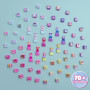 Goliath - CLICKEEZ Multipack - 5 Touches de Clavier Jouet Kawaii à Cliquer - Keycap Transformable en Porte Clés - Effet ASMR - F