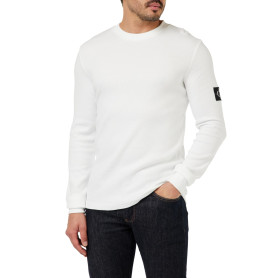 Calvin Klein Jeans T-Shirt Manches Longues Homme Badge Waffle Basique