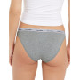 Calvin Klein Femme Slip Lot De 3 Bikini Coton Stretch, Multicolore (Black/White/Grey Heather), S