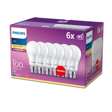 LED 100W A60 B22 WW 230V FR ND 6CT/4