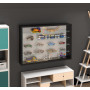 VDD Vitrine Debout vitrine Murale Suspendue - Portes coulissantes - 75 x 55 x 12 cm