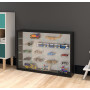 VDD Vitrine Debout vitrine Murale Suspendue - Portes coulissantes - 75 x 55 x 12 cm