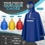 CYCLEHERO Poncho de Pluie Imperméable pour Vélo - Cape de Pluie avec Réflecteurs et Fenêtre de Visibilité - Vêtements de Pluie p