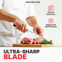 Matakumi Couteau de Chef avec Lame de 20 cm - Couteau Cuisine Multifonctionnel, Couteau Janonais Style avec Manche Ergonomique e
