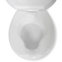 Dunimed Rehausseur de Toilettes avec couvercle - 10 cm - Abattant WC surélevé amovible - Rehausseur Toilette à clipser - Siège d