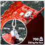 MAGFISHION Aimant Neodyme Puissant - Traction de 700KG (2 x 350KG) - Aimant de Pêche - Ø94mm - Peche a l'aimant avec 2 Cordes, C