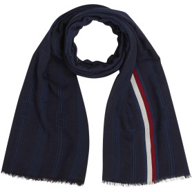 Tommy Hilfiger Écharpe Femme Essential Flag Effilochée