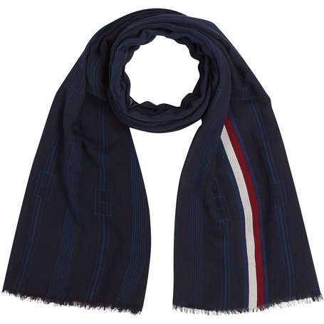 Tommy Hilfiger Écharpe Femme Essential Flag Effilochée