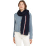 Tommy Hilfiger Écharpe Femme Essential Flag Effilochée, Bleu (Space Blue), Taille Unique