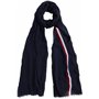 Tommy Hilfiger Écharpe Femme Essential Flag Effilochée, Bleu (Space Blue), Taille Unique