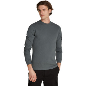 Calvin Klein Jeans T-Shirt Manches Longues Homme Badge Waffle Basique