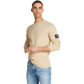 Calvin Klein Jeans T-Shirt Manches Longues Homme Badge Waffle Basique
