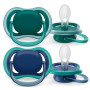 Philips Avent Ultra Air Tétines légères et respirantes pour bébés de 6 à 18 mois sans BPA avec étui stérilisateur SCF085/31