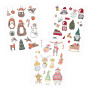 Lot de 3 feuilles de tatouages végétaliens pour enfants - Idée cadeau de Noël - Idéal comme remplissage de calendrier de l'Avent