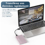 Switss Boîtier Externe pour Disque Dur SATA HDD 7/9.5 mm et SSD 2,5 Pouces (Noir) - USB-C/USB-A - 6 Go/s USB 3.1 gen 2 - Boitier