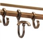 vidaXL Porte-bagages avec cintres mural aluminium, porte-bagages pour chambre d'amis, patère avec étagère,, porte-manteau mural