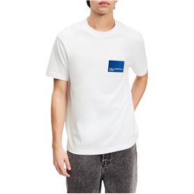 KARL LAGERFELD JEANS Homme T-Shirt À Manches Courtes avec Logo Encadré Coupe Régulière