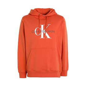 Calvin Klein Sweat à Capuche Homme Seasonal Monologo Regular en Coton