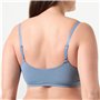 Calvin Klein Haut de Bikini Bandeau Femme Bretelles Amovibles, Bleu (Faded Denim), XS