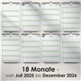 Calendrier mural 2025 2026 grand – Calendrier 2026 – Calendrier familial juil 2025 – Déc 2026 – Calendrier mural 2026 – Calendri