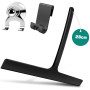Raclette Douche Silicone Noir 28cm Forme éventail avec Crochet Support sans perçage pour Salle de Bain vitres et Surfaces Lisses