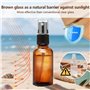 6 Flacons Spray Vides 30ml en Verre Ambré avec Entonnoirs Pipettes et Étiquettes – Bouteilles Pulvérisateurs Rechargeables pour 