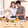 Elalove Lot de 3 Spatules en Silicone et Inox pour Cuisine - Set avec Spatule, Écumoire et Pelle à 3 Côtés - Résistant à la Chal