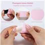 Lingettes Ongles, 630 Pièces Cotons Secs Non Pelucheux pour Soin des Ongles, Idéales pour Manucure et Pédicure, Rose