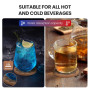 8 Pièces Dessous de Verre en Liège, avec Support en Métal, Dessous de Table Antidérapants, Réutilisable sous Verre pour Boissons