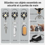 Elalove Rétractable avec Cordon et Mousqueton Porte Badge Plastique - Étui Rigide pour Cartes Badges et Clés