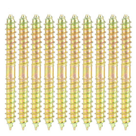 10 pièces vis à double extrémité 6 * 60mm vis de cheville vis autotaraudeuse à double extrémité pour connecteur de meubles de tr