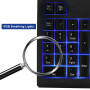 Clavier numérique USB, Clavier numérique USB 3 Couleurs étanche à 19 Touches, Sensation Tactile mécanique, pavé numérique de 10 