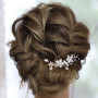 IYOU mariée fleur épingles à cheveux strass or mariée pinces à cheveux perle accessoires de cheveux de mariage pour femmes et fi