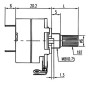 PENGLIN Lot de 5 potentiomètres rotatifs WH138 10 K Ohm avec interrupteur, 5 boutons en alliage noir