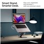 Spigen Support Ordinateur Portable avec Organisateur de Câbles, [Attache Velcro Incluse–Rangement Facile] Support PC Portable de