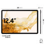 Samsung Tab S8 Plus SM-X800 8+256GB WiFi 12.4"" Graphite