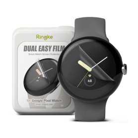 Ringke Protecteur d'écran Compatible avec Google Pixel Watch 2/1 41mm [Dual Easy Film] [3 Pack] Application Facile Attachement s