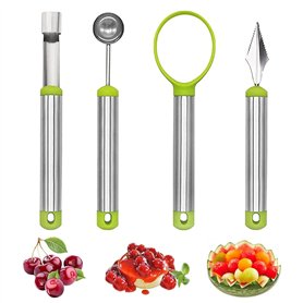 Ensemble d'outils de fruits 4 pièces ensemble de couteaux à découper les fruits outils de fruits en acier inoxydable ensemble d'