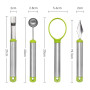 Ensemble d'outils de fruits 4 pièces ensemble de couteaux à découper les fruits outils de fruits en acier inoxydable ensemble d'