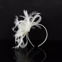 Bibi pour femme - Chapeau vintage - Voile de mariée - Accessoire de cheveux - Plume - Voile de banquet - Accessoire de cheveux é
