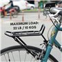 Vincita Porte-bagages avant pour vélo – Porte-bagages pour roues de 40,6 à 71,1 cm – Pince à ressort et crochet élastique – Capa