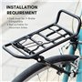 Vincita Porte-bagages avant pour vélo – Porte-bagages pour roues de 40,6 à 71,1 cm – Pince à ressort et crochet élastique – Capa