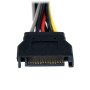 Cablepelado Câble d'alimentation multiplicateur SATA mâle vers 2 x SATA femelle 0,20 m