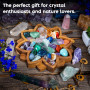 Curawood Plateau Lotus en cristal pour pierres - Montrez vos cristaux et pierres de guérison - Support et étagère organisateur