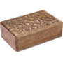 Ajuny Boîte à Bijoux Décorative en Bois Sculptée à la main Sculptures de Lune et d'étoiles Organiseur Rangement Vintage pour Sou