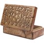 Ajuny Boîte à Bijoux Décorative en Bois Sculptée à la main Sculptures de Lune et d'étoiles Organiseur Rangement Vintage pour Sou